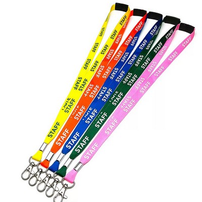 3/4" Polyester Lanyard /Metal Crimp Split-Ring