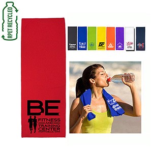 "THE RAINER" Recycled RPET Cooling Towel – 12" W x 32" H